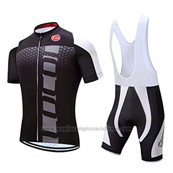 2019 Abbigliamento Ciclismo Coconut Ropamo Nero Grigio Manica Corta e Salopette